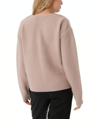  Women's Button Detail and Subtle Thumbhole Feature Maternity & Nursing Sweater