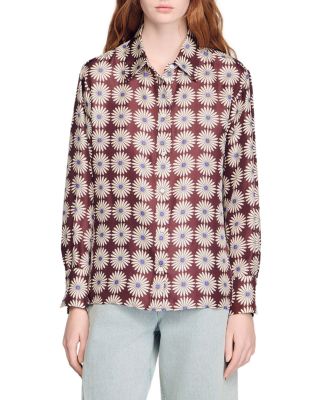 Floral Print Silk Shirt