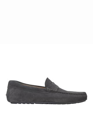 Men's Noel Dark Gray Suede Moccasins
