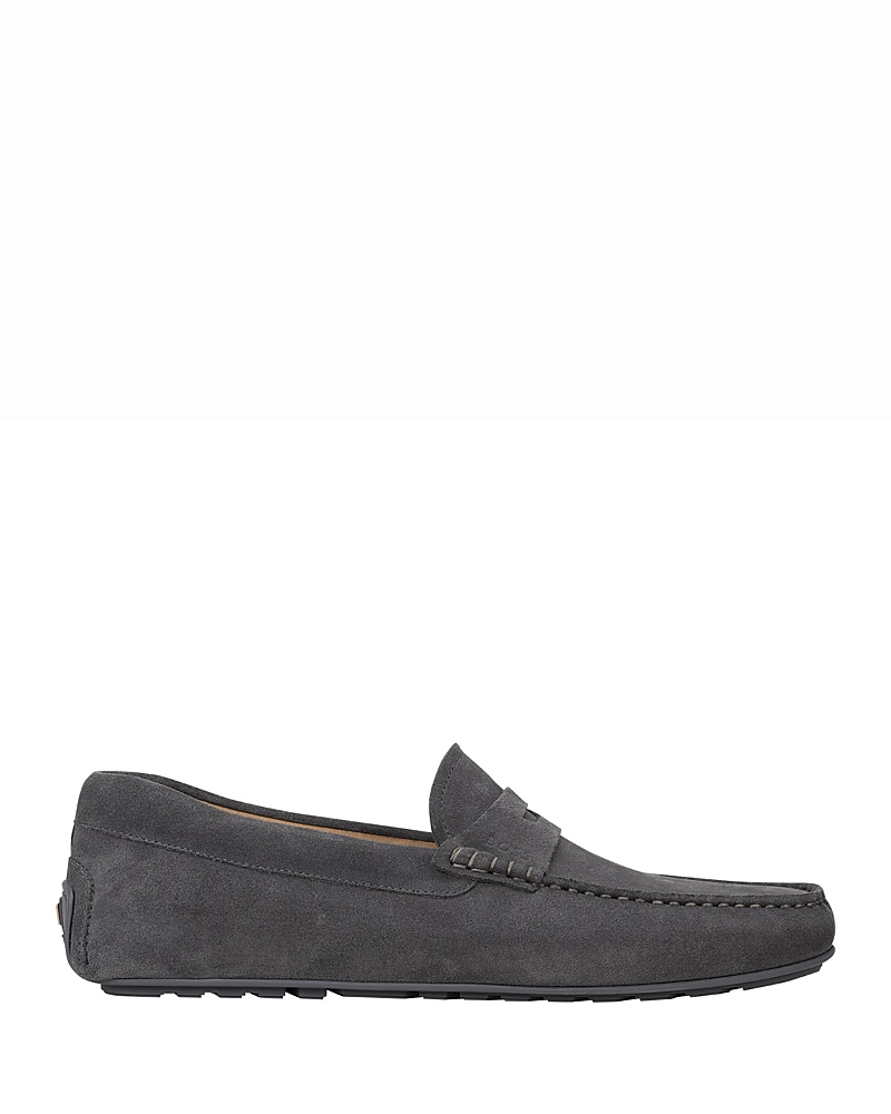 Boss Men's Noel Dark Gray Suede Moccasins