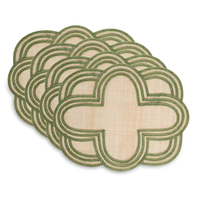 Juliska Scallop Stripe Placemat In Green