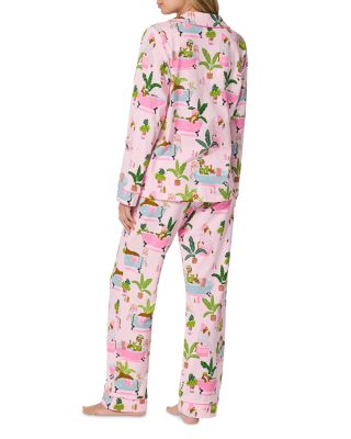 Spa Day Long Sleeve Classic Stretch Jersey Pajama Set