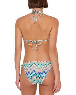 Topical Chevron Triangle Bikini Top