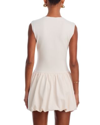 Ponte Mock Neck Bubble Mini Dress - Exclusive