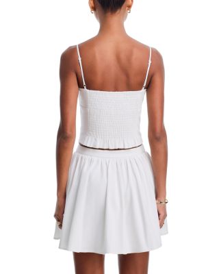 Sateen Bustier Cami & Sateen Weave Flare Mini Skirt