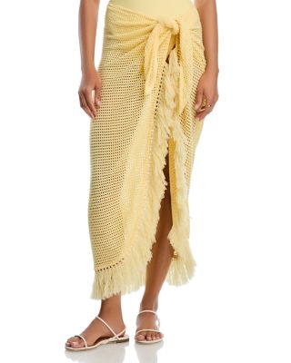 Katerina Knit Wrap Midi Skirt Swim Cover-Up 