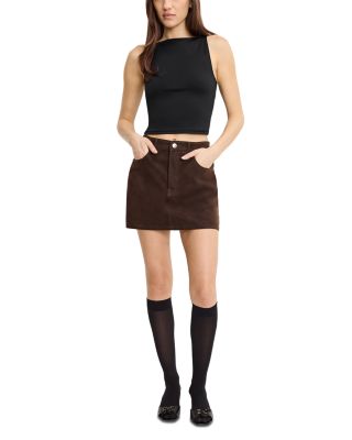 Better Than Suede Good 90s Faux Suede Mini Skirt	