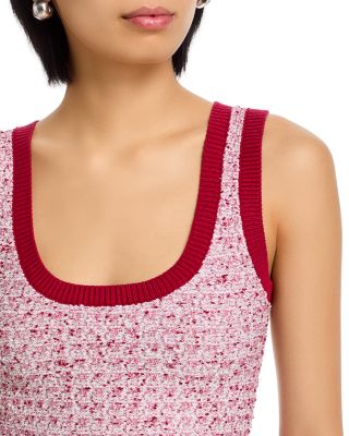 Boucl&eacute; Tweed Scoop Neck Tank