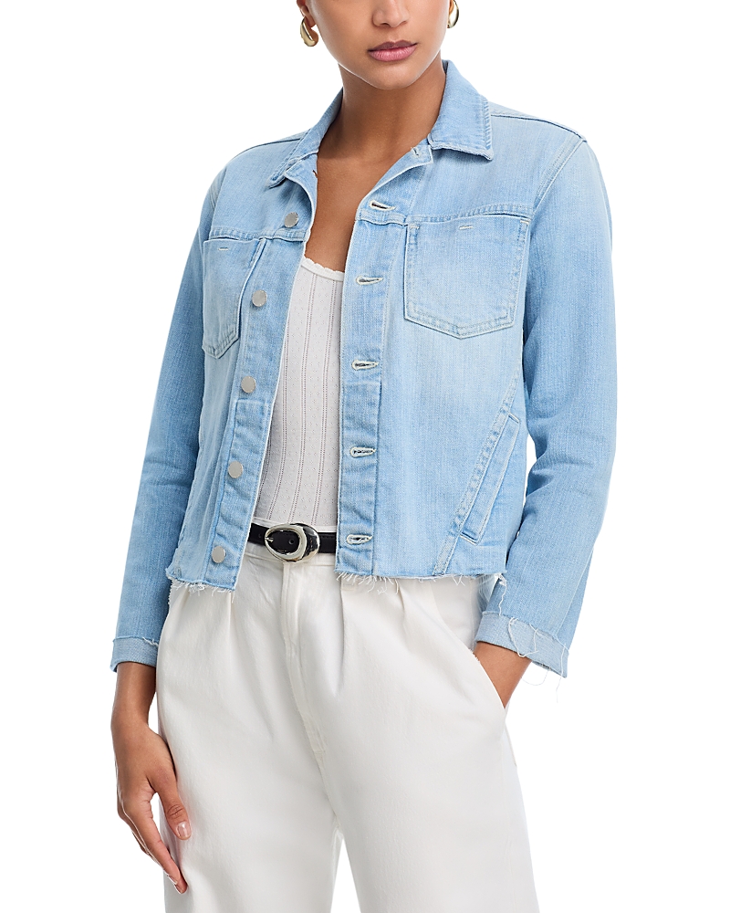 L'Agence Janelle Slim-Fit Raw Denim Jacket
