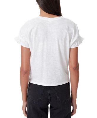 Signature Slub Puff & Ruffle Sleeve Top