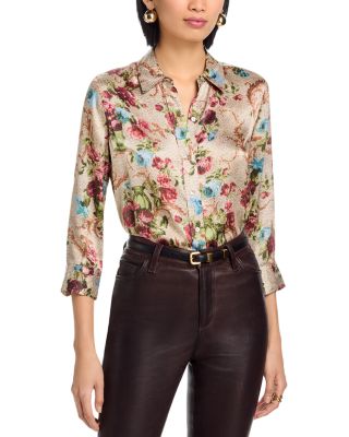 Dani Printed Silk Blouse