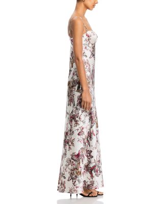 Sayla Bias Cut Silk Maxi Dress