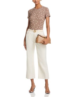 Ressi Crewneck Polka Dot Print Tee