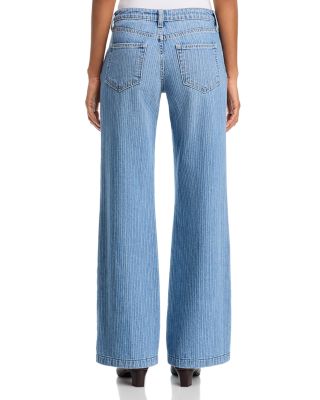 Janelle Slim Raw Denim Jacket & Joanne Low Rise Wide Leg Jeans in Carmel