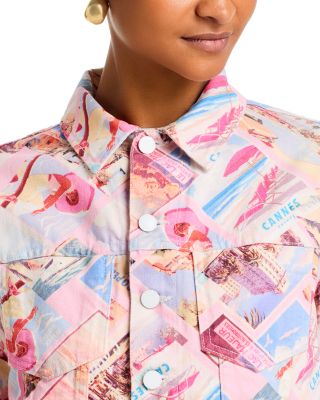 Joey Oversized Jacket & Blaine Low Rise Crop Stovepipe Jeans in Pink Postcard