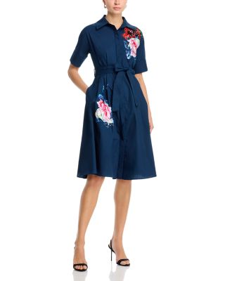 Floral Embroidered Shirtdress