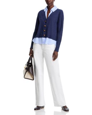 Collared Layered Cardigan