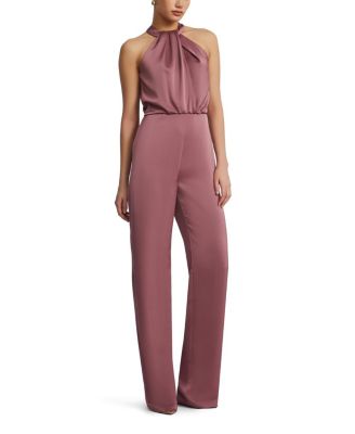 Pleated Halter Jumpsuit