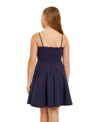  Girls' Fit and Flare Stretch Dress in Longer Length - Big Kid