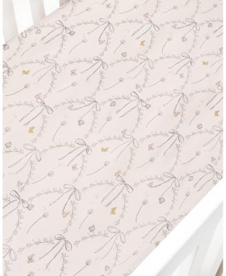 Bows &Butterfly Kisses Crib Sheet