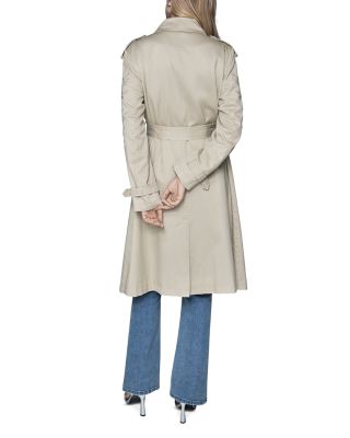 Floral Sleeve Trench Coat