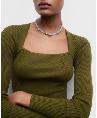  Women's  Blue agate Drop Necklace