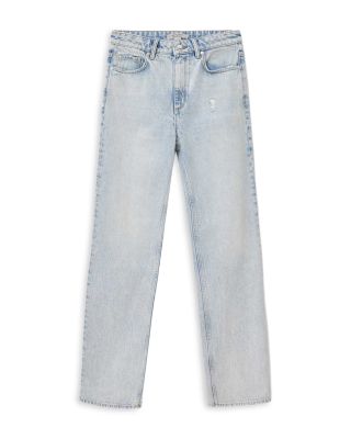 Brooklyn High Rise Straight Leg Jeans in Snow Indigo