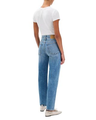 Harlowe Mid Rise Ankle Straight Jeans in Amity