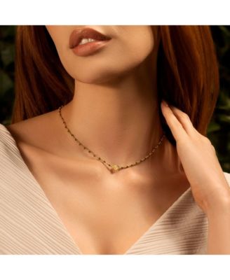  Boundless Optimism - Pyrite Evil Eye Charm Necklace