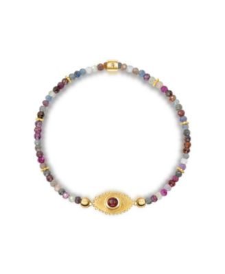  Spiritual Power - Sapphire Mix Evil Eye Charm Bracelet