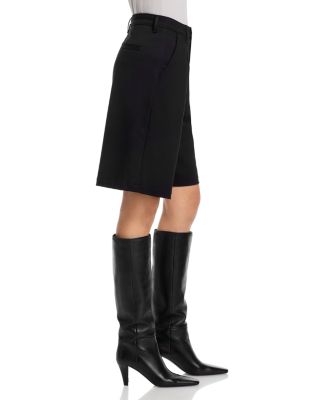 Akasha High Rise Pleated Bermuda Shorts