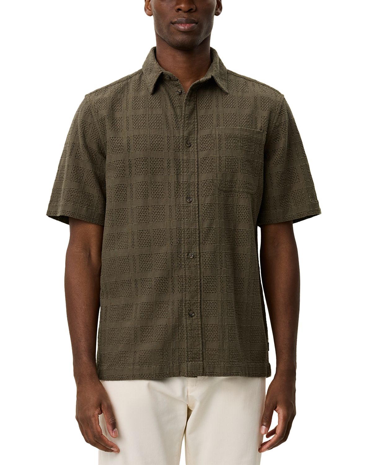 Les Deux Charlie Stripe Short Sleeve Shirt