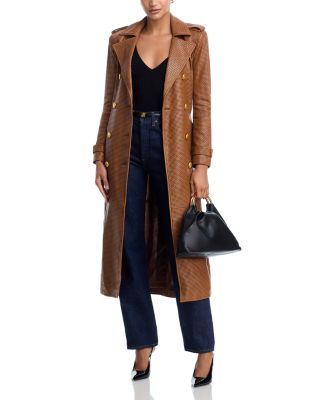 Baylee Leather Trench Coat