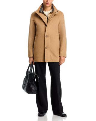 H-Coxtan Wool Blend Relaxed Fit Coat