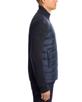 Padded Zip-Up Cotton Cardigan