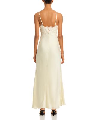 Elisan Lace Satin Maxi Dress