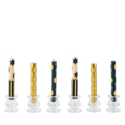 Judaica Mini Dinner Candles, Set of 6