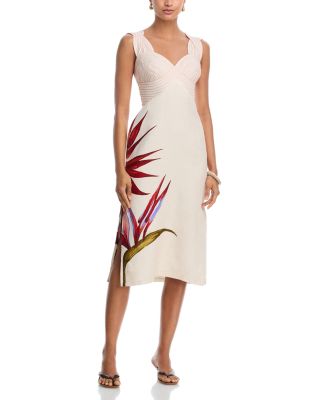 Strelitzia Linen Midi Dress