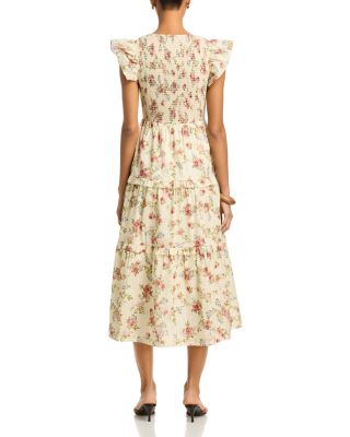 Floral Smocked Midi Dress - Exclusive