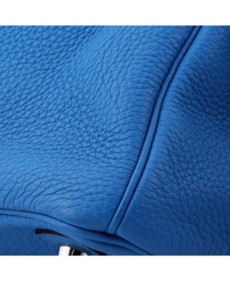 Birkin 30 Handbag Blue Togo with Palladium Hardware