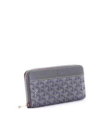   Matignon Zip Wallet Coated Canvas with Leather