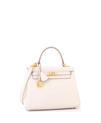 Kelly 25 Handbag Light Togo with Gold Hardware