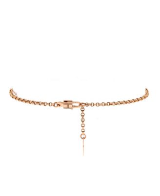 Small Kelly Clochette Chain Bracelet 18K Rose Gold with Pave Diamonds