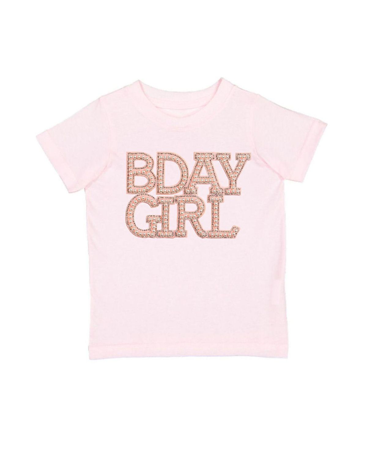 Sweet Wink Girls' Pearl BDay Girl Patch Short Sleeve T-Shirt - Big Kid