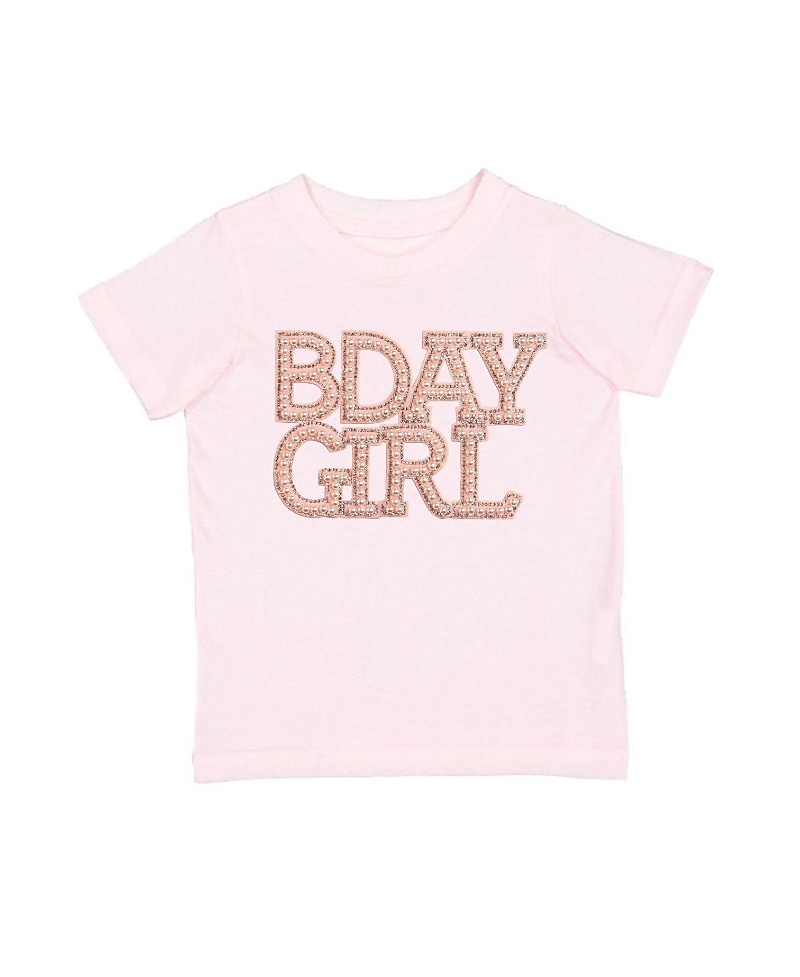 Sweet Wink Girls' Pearl BDay Girl Patch Short Sleeve T-Shirt - Little Kid