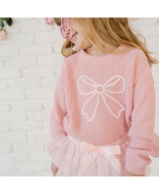 Girls' Coquette Bow Knit Sweater - Baby, Little Kid
