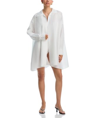 Super Oversized Shirt Dress Swim Cover-Up
