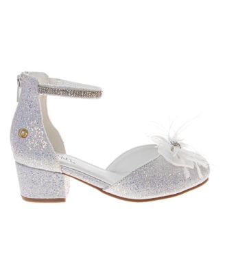 Girls' Glittery Rhinestones and Ribbon Dress Sandals - Toddler, Little Kid, Big Kid