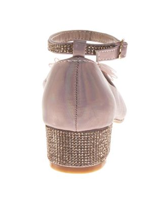 Girls' with Gemstones, Ribbon and Heart Dress Sandals - Toddler, Little Kid, Big Kid