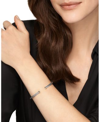 Cable Flex&reg; Bracelet in Sterling Silver with 14K Yellow Gold, 4mm